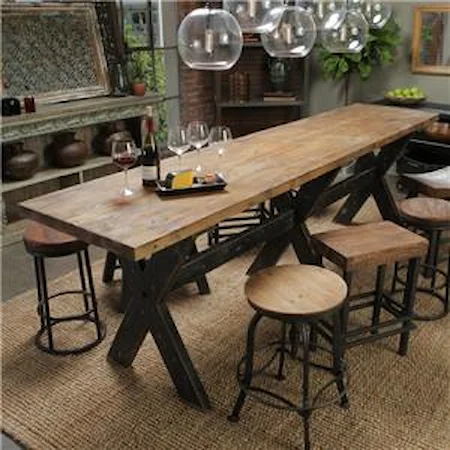 Gathering Table with Reclaimed Pine Wood
